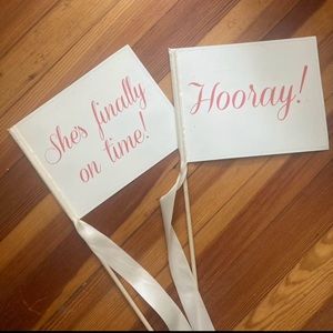 2 Ringbearer signs with ribbons